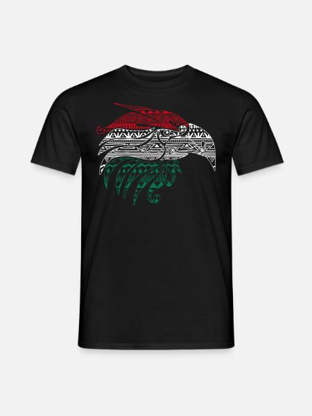 Mexican Eagle Aztec style, - Men's T-Shirt - black