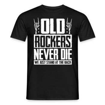 Les vieux rockeurs ne meurent jamais, nous nous tenons juste à l’arrière - T-shirt homme - noir - Devant - AI Model Male 178 light (178cm)