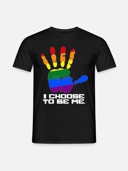 Coole schwule Identität - Männer T-Shirt - Schwarz