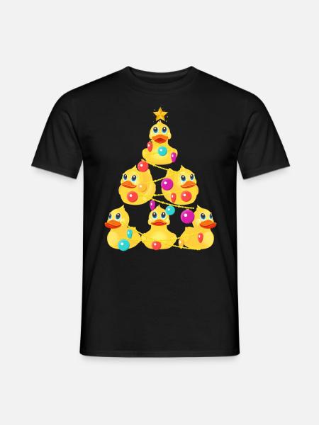 Rubber Duck Christmas Tree - Men's T-Shirt - black