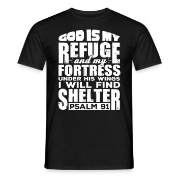 Psalm 91 Bibel Verse Christian - Männer T-Shirt - Schwarz - Vorne - AI Model Male 178 light (178cm)