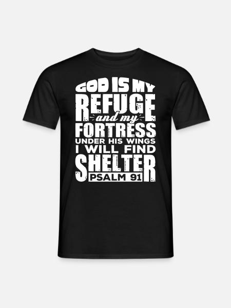 Psalm 91 Bible Verses Christian - Men's T-Shirt - black