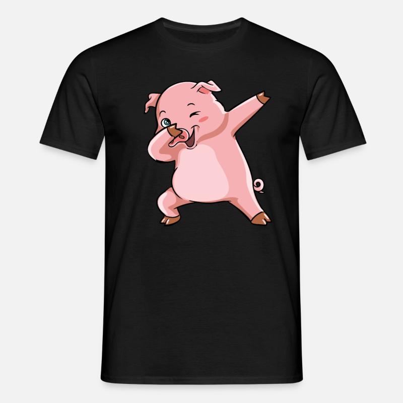 Dabbing Pig Vinder So - T-shirt til herrer - sort