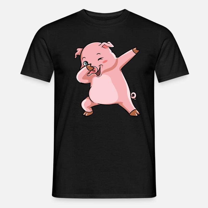 Dabbing Schwein Sieger Sau - Männer T-Shirt - Schwarz