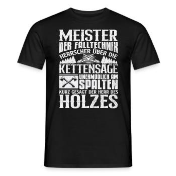 Meister der Holzfäller, Spalter des Holzes - Männer T-Shirt - Schwarz - Vorne - AI Model Male 178 light (178cm)