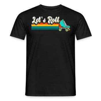 Patin à roulettes, patin à roulettes, patin à roulettes - T-shirt homme - noir - Devant - AI Model Male 178 light (178cm)