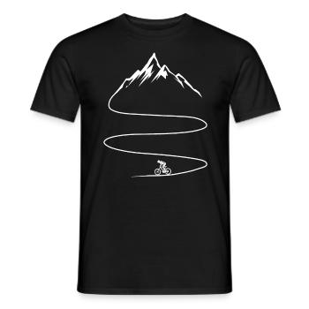 VTT de descente, VTT - T-shirt homme - noir - Devant - AI Model Male 178 light (178cm)