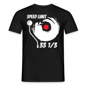 Vinyl Draws Audiophile Music - Men's T-Shirt - black - Front - AI Model Male 178 light (178cm)