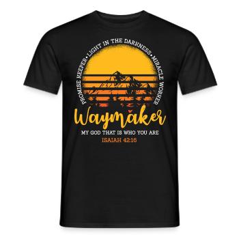 Waymaker May God Be Who You Are - Men's T-Shirt - black - Front - AI Model Male 178 light (178cm)