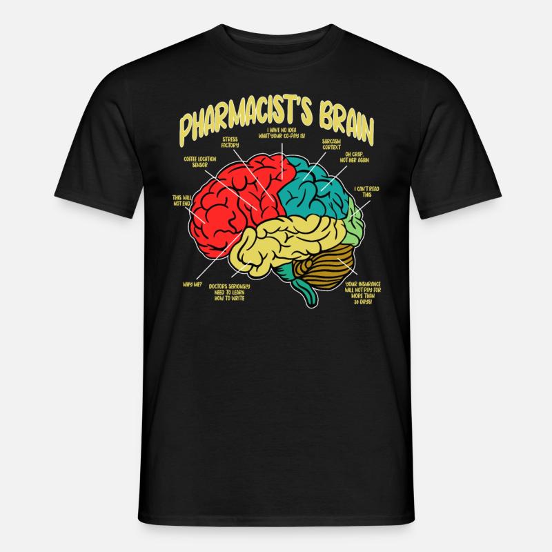 Apotheker Brain Apotheker Techniker - Männer T-Shirt - Schwarz