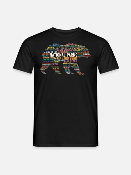 US-Nationalparks, Bären-Nationalpark - Männer T-Shirt - Schwarz