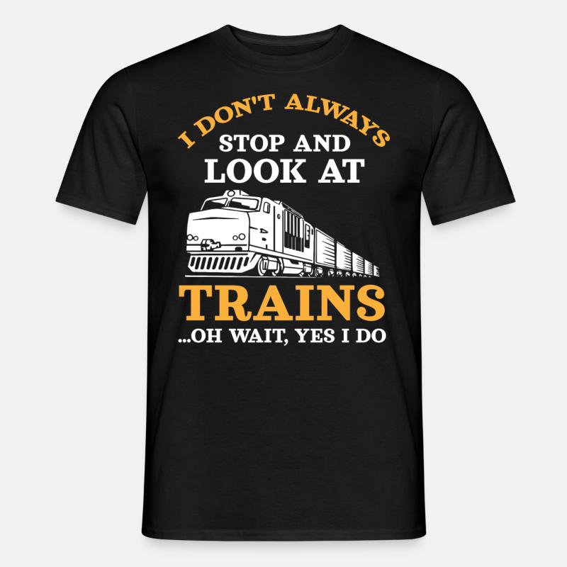 Trains, train, train lovers - Men’s T-shirt - black
