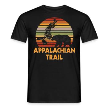 Thru Hikers, Appalachian Trail - US Trail - Men's T-Shirt - black - Front - AI Model Male 178 light (178cm)