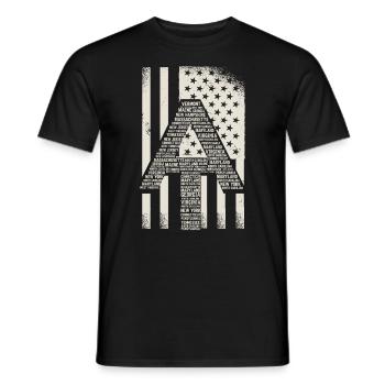 Appalachian Trail Durch Wanderer, US Nationalpark - Männer T-Shirt - Schwarz - Vorne - AI Model Male 178 light (178cm)