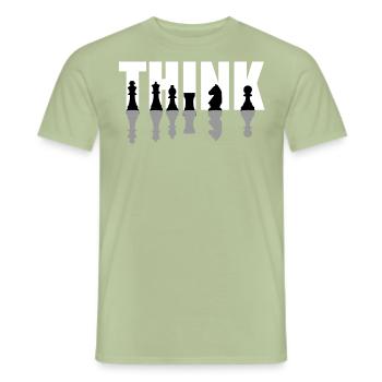 Chess player, chess game US flag - Men's T-Shirt - sage - Front - AI Model Male 178 light (178cm)