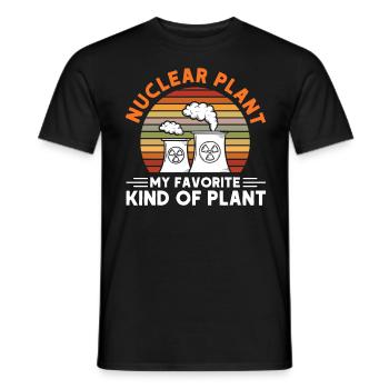 Engineering Degree Nuclear Technology Nuclear Engineer - Men's T-Shirt - black - Front - AI Model Male 178 light (178cm)