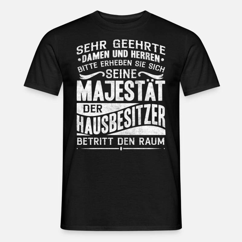 Hausbesitzer Geschenk, Häuslebauer - Männer T-Shirt - Schwarz