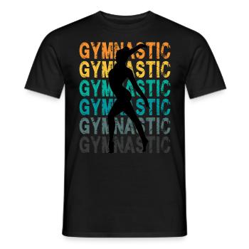 Gymnastics for a gymnast Floor gymnast - Men's T-Shirt - black - Front - AI Model Male 178 light (178cm)