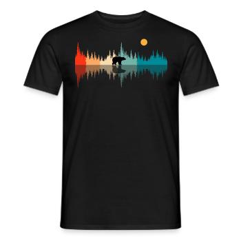 Sound waves nature, audiophiles - Men's T-Shirt - black - Front - AI Model Male 178 light (178cm)