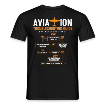 Manuel de la version principale, Capitaine - T-shirt homme - noir - Devant - AI Model Male 178 light (178cm)