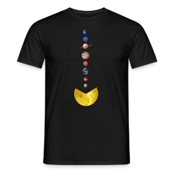 Sonnenfressende Planeten, Sonnensystem, Planeten - Männer T-Shirt - Schwarz - Vorne - AI Model Male 178 light (178cm)