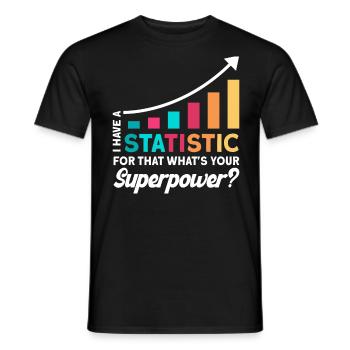 Analyste statistique Statisticien Gift - T-shirt homme - noir - Devant - AI Model Male 178 light (178cm)
