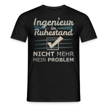 ingenieur Ruhestand - Männer T-Shirt - Schwarz - Vorne - AI Model Male 178 light (178cm)
