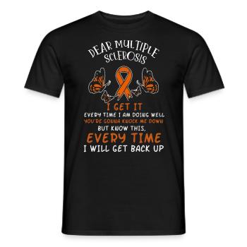 Sensibilisation à la sclérose en plaques. - T-shirt homme - noir - Devant - AI Model Male 178 light (178cm)