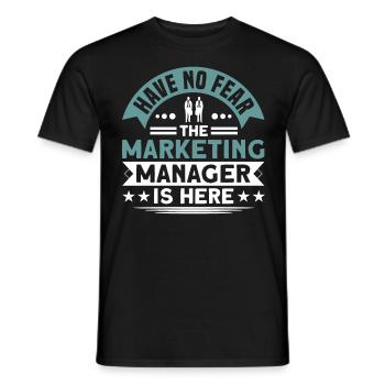 Marketing Manager Digital Marketing Marketing - Men's T-Shirt - black - Front - AI Model Male 178 light (178cm)