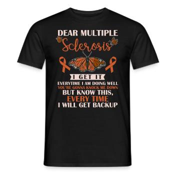 Conscience de la sclérose en plaques, SEP - T-shirt homme - noir - Devant - AI Model Male 178 light (178cm)