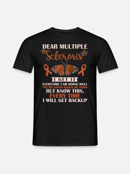 Multiple Sklerosebewusstsein, MS - Männer T-Shirt - Schwarz