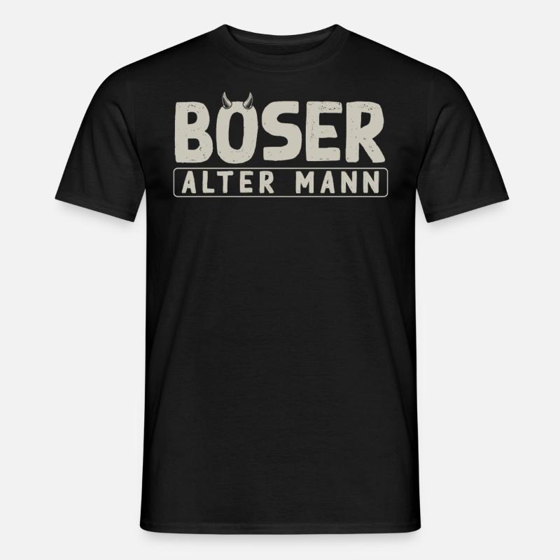 Böser alter Mann, - Männer T-Shirt - Schwarz