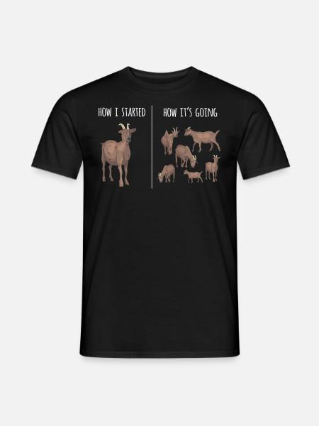 Ziege, Ziegen, Ziegenliebhaber - Männer T-Shirt - Schwarz