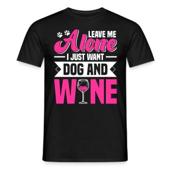 Hundeliebhaber Hunde Wein Geschenk - Männer T-Shirt - Schwarz - Vorne - AI Model Male 178 light (178cm)