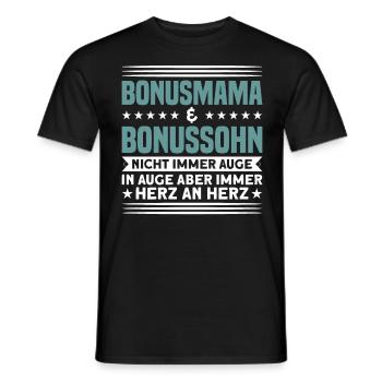 Bonus Son Family Stepson Gift - Men's T-Shirt - black - Front - AI Model Male 178 light (178cm)