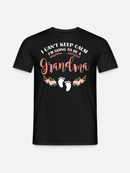 Ik kan niet rustig blijven, ik word oma - Heren T-shirt - zwart