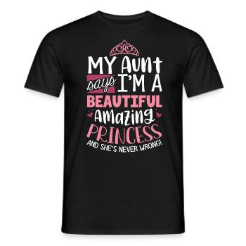 Für Nichte Von Tante - Männer T-Shirt - Schwarz - Vorne - AI Model Male 178 light (178cm)