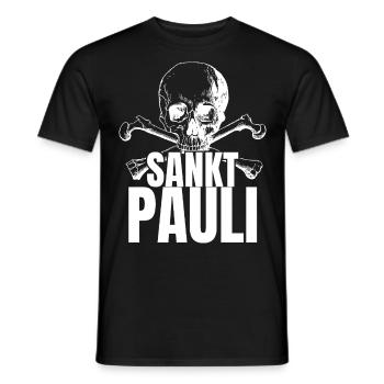 St Pauli. Éventail St pauli Éventail Paulianer Hamburger - T-shirt homme - noir - Devant - AI Model Male 178 light (178cm)