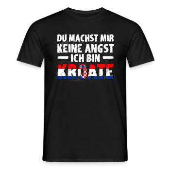 Kroatien Flagge Kroate Kroatien Geschenk - Männer T-Shirt - Schwarz - Vorne - AI Model Male 178 light (178cm)