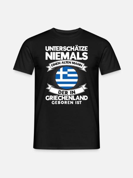 Grieche Griechen Griechenland Geschenk - Männer T-Shirt - Schwarz