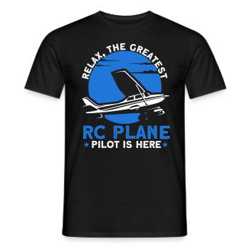 Maquette d’avion Modèle Cadeau d’avion miniature - T-shirt homme - noir - Devant - AI Model Male 178 light (178cm)
