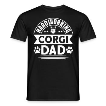 Corgi Father Corgi Corgi Lover Gift - Men's T-Shirt - black - Front - AI Model Male 178 light (178cm)