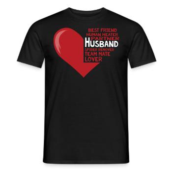 Husband, Best Friend, Partner, Teammate - Men's T-Shirt - black - Front - AI Model Male 178 light (178cm)