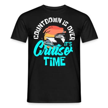 Croisière, navires, vacances sur un navire - T-shirt homme - noir - Devant - AI Model Male 178 light (178cm)