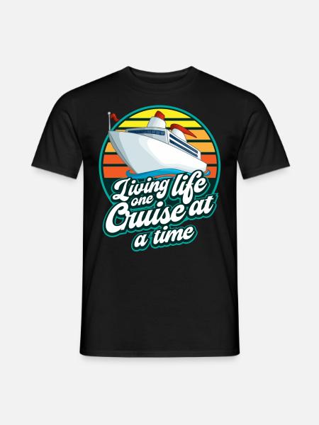 Kreuzfahrt, Schiffe, Urlaub Auf Einem Schiff - Männer T-Shirt - Schwarz
