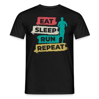Course, Coureur, Marathonien, Coureur de 10 km - T-shirt homme - noir - Devant - AI Model Male 178 light (178cm)