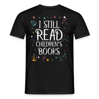 Ich Lese Noch Kinderbücher, Reader, Bücher - Männer T-Shirt - Schwarz - Vorne - AI Model Male 178 light (178cm)
