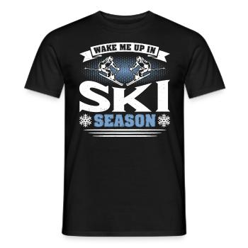 Skifahrer Skifahren Ski - Männer T-Shirt - Schwarz - Vorne - AI Model Male 178 light (178cm)