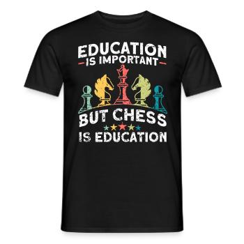 Schach Schachfigur Schachspieler - Männer T-Shirt - Schwarz - Vorne - AI Model Male 178 light (178cm)