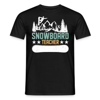 Snowboarder Snowboarding Snowboard - Men's T-Shirt - black - Front - AI Model Male 178 light (178cm)
